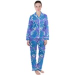 Background Abstract Texture Pattern Women s Long Sleeve Satin Pajamas Set	