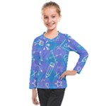 Background Abstract Texture Pattern Kids  Long Mesh T-Shirt