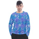 Background Abstract Texture Pattern Men s Long Sleeve Raglan T-Shirt