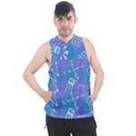 Background Abstract Texture Pattern Men s Sleeveless Hoodie