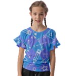 Background Abstract Texture Pattern Kids  Cut Out Flutter Sleeves