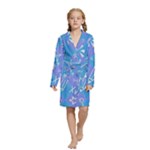 Background Abstract Texture Pattern Kids  Long Sleeve Velvet Lounge Robe