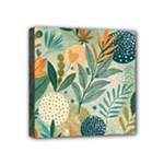 Leaves Pattern Flora Nature Mini Canvas 4  x 4  (Stretched)