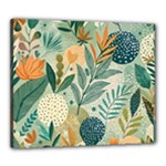 Leaves Pattern Flora Nature Canvas 24  x 20  (Stretched)