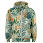 Leaves Pattern Flora Nature Men s Zipper Hoodie