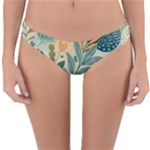 Leaves Pattern Flora Nature Reversible Hipster Bikini Bottoms