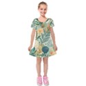 Kids  Short Sleeve Velvet Dress 