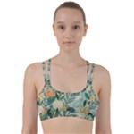 Leaves Pattern Flora Nature Line Them Up Sports Bra