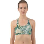 Leaves Pattern Flora Nature Back Web Sports Bra