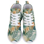 Leaves Pattern Flora Nature Women s Lightweight High Top Sneakers