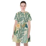 Leaves Pattern Flora Nature Sailor Dress