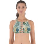 Leaves Pattern Flora Nature Perfectly Cut Out Bikini Top