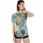 Leaves Pattern Flora Nature Perpetual Short Sleeve T-Shirt