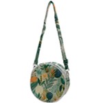 Leaves Pattern Flora Nature Crossbody Circle Bag