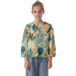 Leaves Pattern Flora Nature Kids  Sailor Shirt