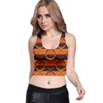 Art Pattern Design Wallpaper Racer Back Crop Top