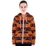 Art Pattern Design Wallpaper Women s Zipper Hoodie