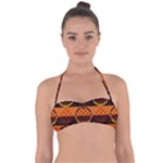 Art Pattern Design Wallpaper Tie Back Bikini Top