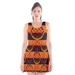 Art Pattern Design Wallpaper Scoop Neck Skater Dress