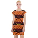 Art Pattern Design Wallpaper Cap Sleeve Bodycon Dress