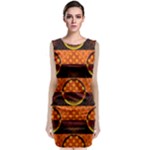 Art Pattern Design Wallpaper Sleeveless Velvet Midi Dress