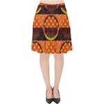 Art Pattern Design Wallpaper Velvet High Waist Skirt