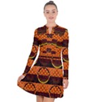 Art Pattern Design Wallpaper Long Sleeve Panel Dress