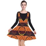 Art Pattern Design Wallpaper Plunge Pinafore Dress