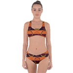 Art Pattern Design Wallpaper Criss Cross Bikini Set