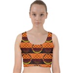 Art Pattern Design Wallpaper Velvet Racer Back Crop Top