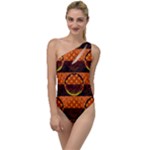 Art Pattern Design Wallpaper To One Side Swimsuit