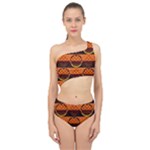 Art Pattern Design Wallpaper Spliced Up Two Piece Swimsuit