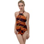 Art Pattern Design Wallpaper Go with the Flow One Piece Swimsuit