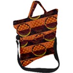 Art Pattern Design Wallpaper Fold Over Handle Tote Bag