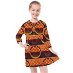 Art Pattern Design Wallpaper Kids  Quarter Sleeve Shirt Dress