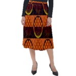 Art Pattern Design Wallpaper Classic Velour Midi Skirt 