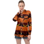 Art Pattern Design Wallpaper Long Sleeve Satin Shirt