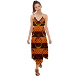 Art Pattern Design Wallpaper Halter Tie Back Dress 