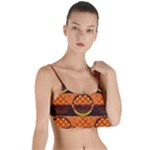 Art Pattern Design Wallpaper Layered Top Bikini Top 