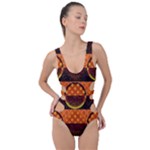 Art Pattern Design Wallpaper Side Cut Out Swimsuit