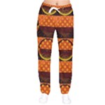 Art Pattern Design Wallpaper Women Velvet Drawstring Pants