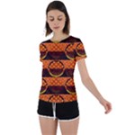 Art Pattern Design Wallpaper Back Circle Cutout Sports T-Shirt