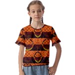 Art Pattern Design Wallpaper Kids  Cuff Sleeve Scrunch Bottom T-Shirt