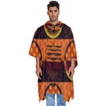 Art Pattern Design Wallpaper Men s Hooded Rain Ponchos