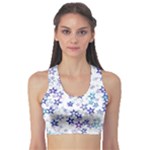 Christmas Stars Background Fitness Sports Bra