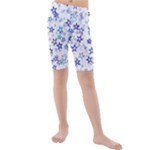 Christmas Stars Background Kids  Mid Length Swim Shorts