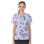 Christmas Stars Background Women s Cotton T-Shirt