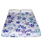 Christmas Stars Background Fitted Sheet (Queen Size)