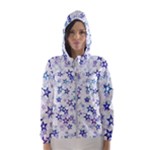 Christmas Stars Background Women s Hooded Windbreaker