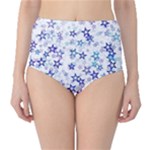 Christmas Stars Background Classic High-Waist Bikini Bottoms